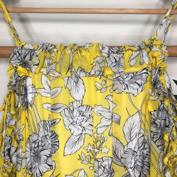 SOLD Seed Heritage Yellow Floral Tie Dress 8 - Picture 12 of 16